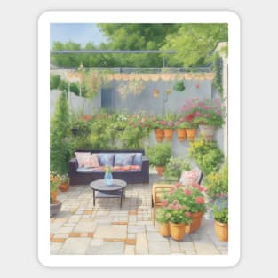 Cool Patio in Summer Sticker